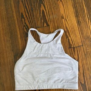 Lilac (hard to see) outdoor voice tech sweat crop